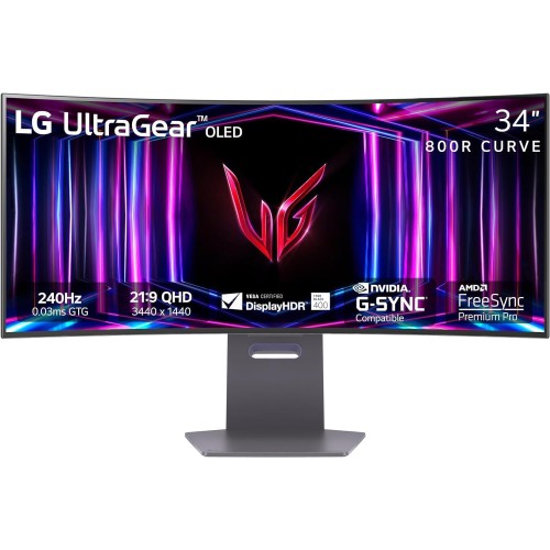 LG UltraGear 34GS95QE-B 34" 240Hz OLED Curved Gaming Monitor