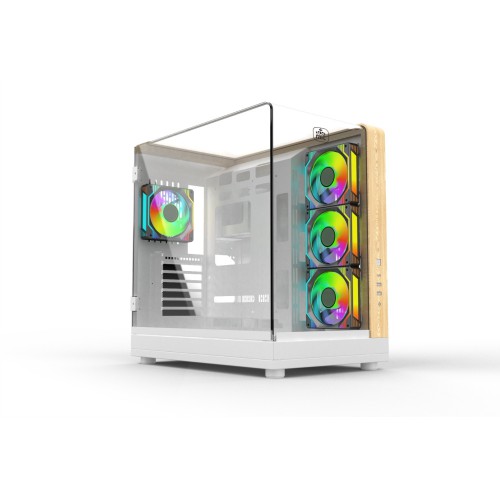 MONARCH AQUA X7 ARGB ATX Desktop Gaming Case (White)