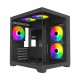 MaxGreen E275-S02 ARGB M-ATX Mid-Tower Gaming Casing With 5x ARGB Fan