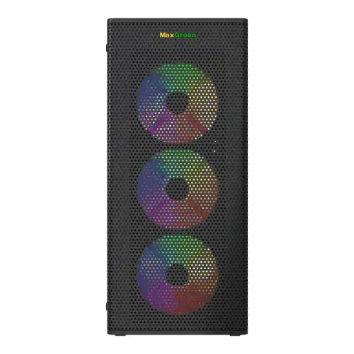 MaxGreen PS195-15 Mid-Tower ATX Gaming Case With 4x ARGB Fan