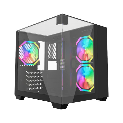 MaxGreen S275-33 Three Glass Full View Mid-Tower M-ATX Gaming Casing