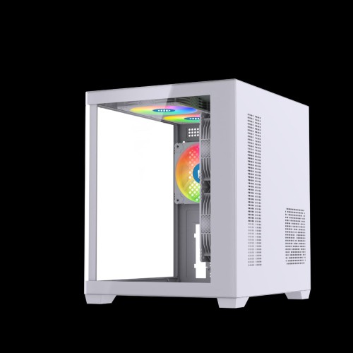 Maxcool Inferno MC5 Micro ATX Gaming Computer Case (White)
