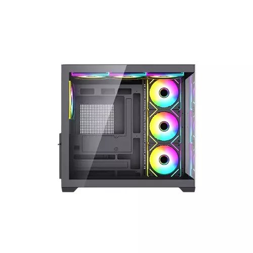 Maxcool PANDA MC7 Mid-Tower ATX Gaming Black Computer Case With 7 Infinity ARGB Fans