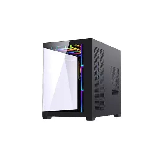 Maxcool PANDA MC7 Mid-Tower ATX Gaming Black Computer Case With 7 Infinity ARGB Fans