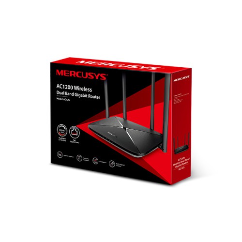 Mercusys AC12G AC1200 1200mbps 4 Antenna Dual Band Wi-Fi Gigabit Router