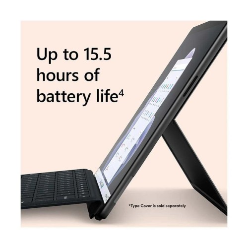 Microsoft Surface Pro 9 (Wi-Fi) Intel Core i5 1235U 8GB RAM 256GB SSD 13 Inch Pixelsense Flow Multi Touch Display Graphite 2-in-1 Detachable Laptop (Type Cover is sold separately)