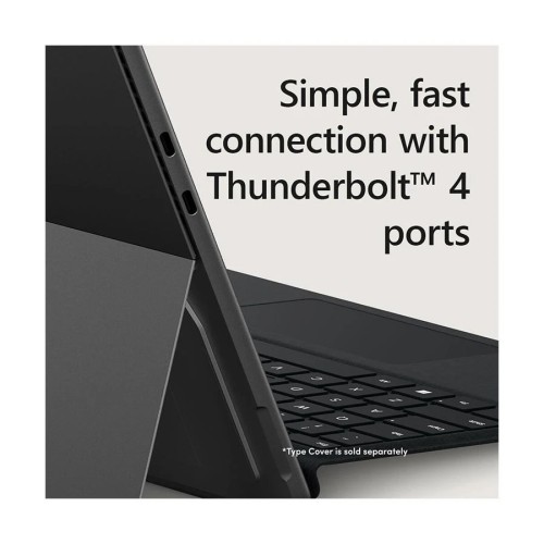 Microsoft Surface Pro 9 (Wi-Fi) Intel Core i5 1235U 8GB RAM 256GB SSD 13 Inch Pixelsense Flow Multi Touch Display Graphite 2-in-1 Detachable Laptop (Type Cover is sold separately)