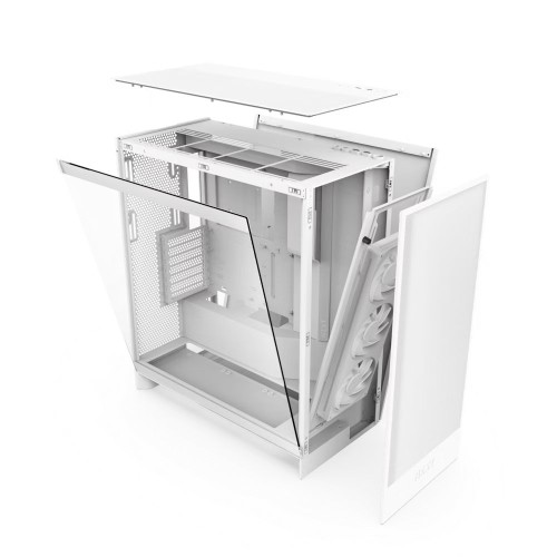 NZXT H7 Flow RGB 2024 Mid-Tower ATX Airflow Casing With 360 RGB Fan White
