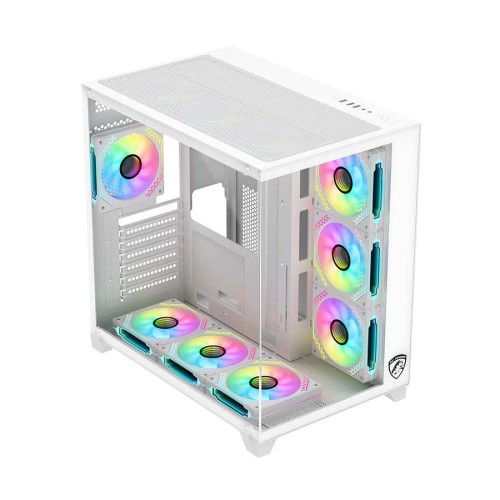 PC Power ICEBERG V3 10 Fans Mid Tower Gaming Casing (White)