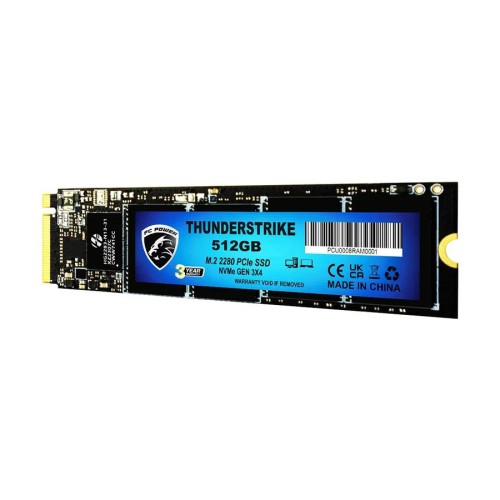 Pc Power Thunderstrike 512GB M.2 2280 PCIe Gen3x4 NVMe Internal SSD