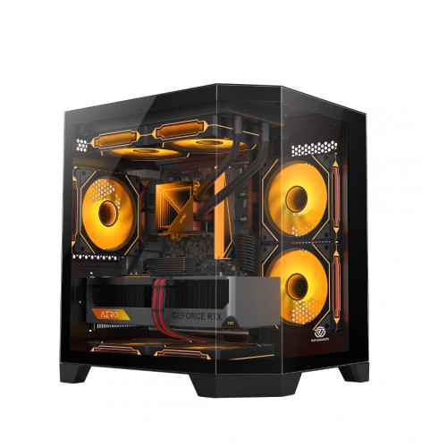 Revenger Air Box Mini ARGB Mid-Tower Gaming Desktop Case (Black)