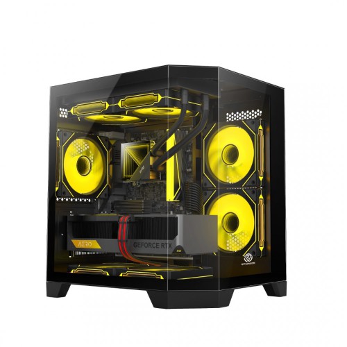 Revenger Air Box Mini ARGB Mid-Tower Gaming Desktop Case (Black)