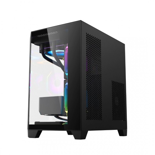 Revenger Air Box Mini ARGB Mid-Tower Gaming Desktop Case (Black)