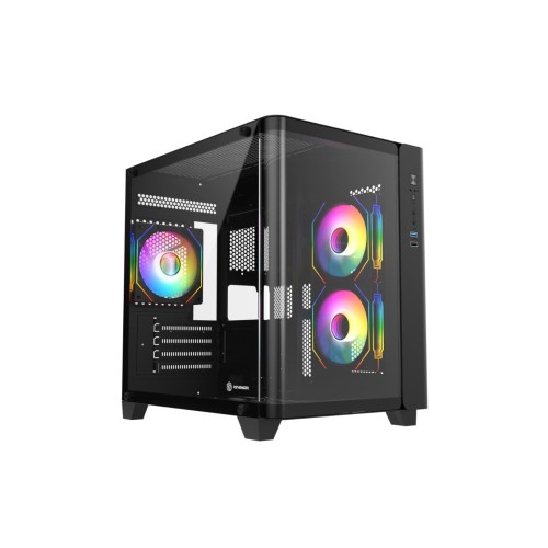 Revenger Air Tank Mini 5 ARGB Infinity Fans Black Gaming Casing