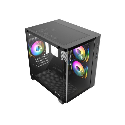 Revenger Air Tank Mini 5 ARGB Infinity Fans Black Gaming Casing