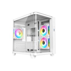 Revenger Air Tank Mini 5 ARGB Infinity Fans White Gaming Casing