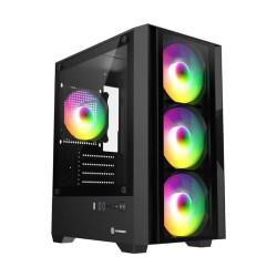 Revenger PHANTOM X Mid Tower Black (Tempered Glass Window) Micro-ATX Gaming Desktop Case