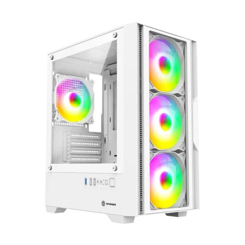 Revenger PHANTOM X Mid Tower White (Tempered Glass Window) Micro-ATX Gaming Desktop Case