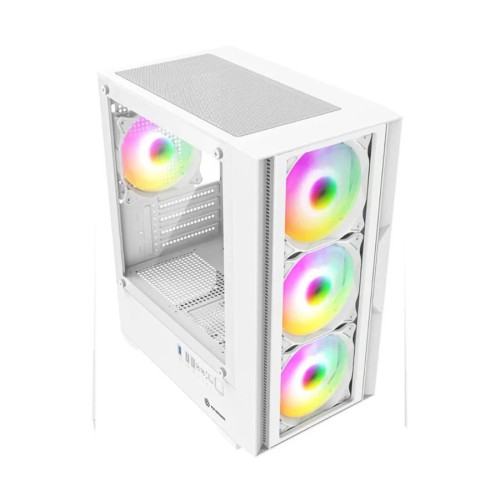 Revenger PHANTOM X Mid Tower White (Tempered Glass Window) Micro-ATX Gaming Desktop Case