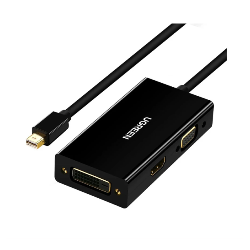 Ugreen MD114 (20418) Mini DisplayPort Male to HDMI, VGA & DVI Female Black Converter