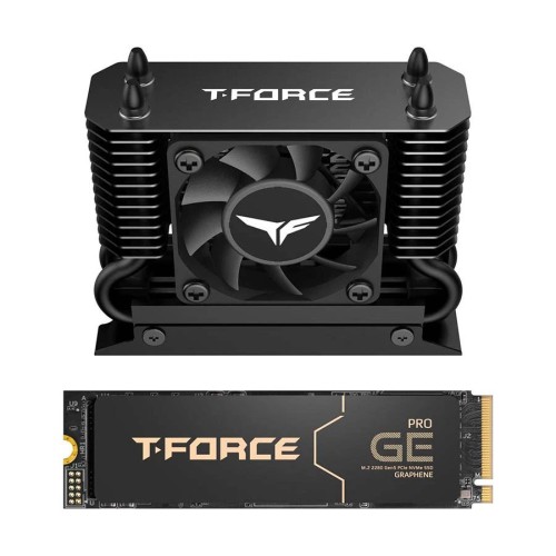 Team T-FORCE GE PRO 2TB M.2 PCIe Gen 5 NVMe SSD with AirFlow I Heatsink