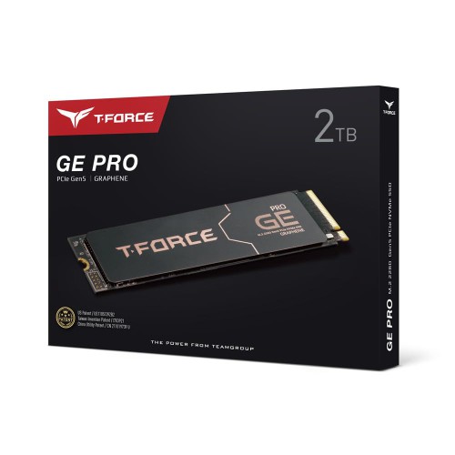 Team T-FORCE GE PRO 2TB M.2 PCIe Gen 5 NVMe SSD with AirFlow I Heatsink