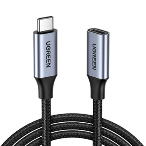UGREEN US372 (30205) USB-C Male to USB-C Female Gen2 Alu Case Braided Extension Cable 1M