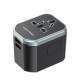 Vention FJCB0 3-Port USB (C + A + A) Universal Travel Adapter (20W/18W/18W) Black Vention FJCB0 3-Port USB (C + A + A) Universal Travel Adapter (20W/18W/18W) Black