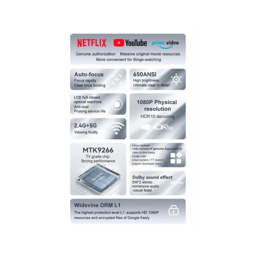 Xiaomi Wanbo TT 650 Lumens Netflix Certified Projector