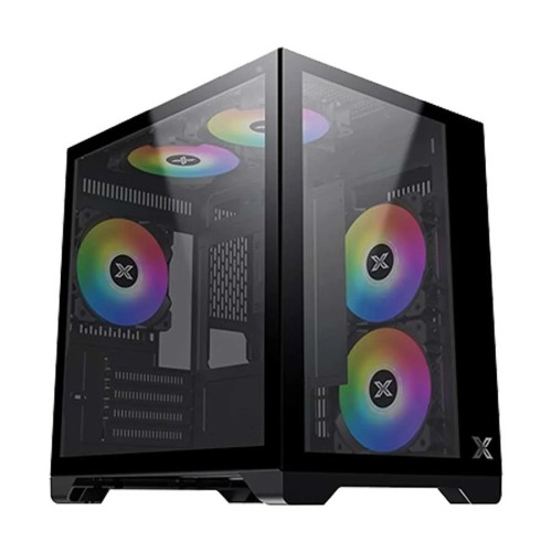 Xigmatek Aqua M ARGB Mini Tower Black Micro ATX Gaming Desktop Case