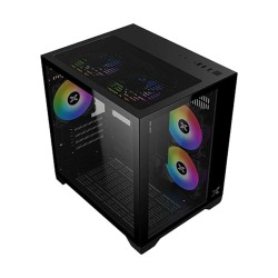 Xigmatek Aqua M ARGB Mini Tower Black Micro ATX Gaming Desktop Case