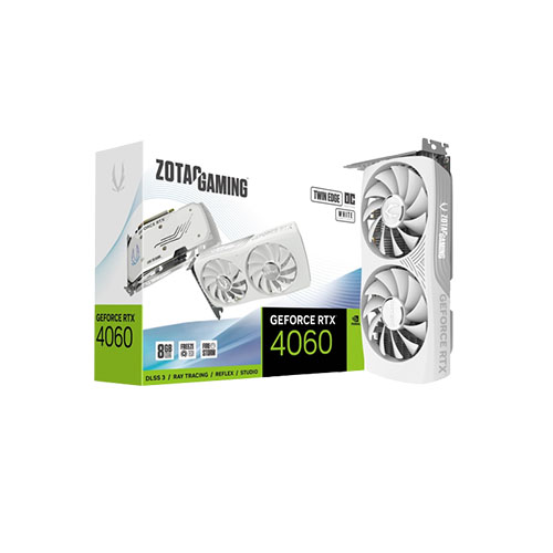 Zotac Gaming Geforce RTX 4060 8GB Twin Edge OC Graphics Card White Edition