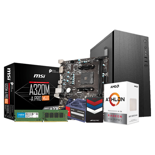AMD Athlon 3000G With Gigabyte A320M S2H Budget PC