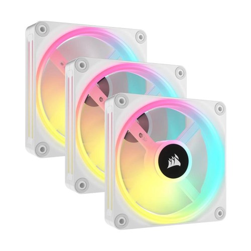 Corsair iCUE LINK QX120 RGB 120mm White Case Fan with iCUE Link System Hub