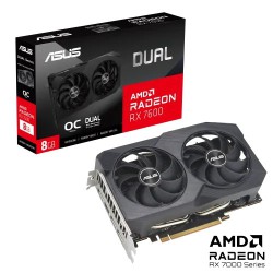 ASUS Dual Radeon RX 7600 V2 OC Edition 8GB GDDR6 Graphics Card