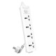 Deli ET404 Universal Hole Extension Cord 2 Pin 4 Port 5 Meter Power Strip