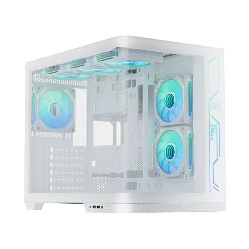 PC POWER ICELAND EDGE PG-H650 ATX MID TOWER GAMING CASING WH