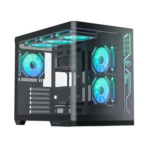 PC POWER ICELAND EDGE PG-H650 ATX MID TOWER GAMING CASING BK 
