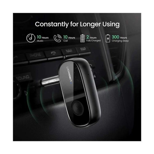 Ugreen CM279 (70304) 3.5mm Bluetooth 5.0 Black Car Audio Adapter with Mic Ugreen CM279 (70304) 3.5mm Bluetooth 5.0 Black Car Audio Adapter with Mic