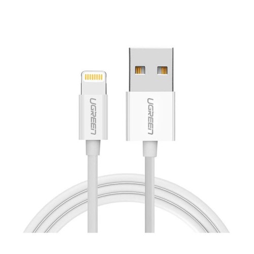 Ugreen 80315 USB Male to Lightning Male, 1.5 Meter, White Data Cable