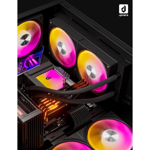 upHere E240KC 240mm AIO Liquid CPU Cooler (Black)