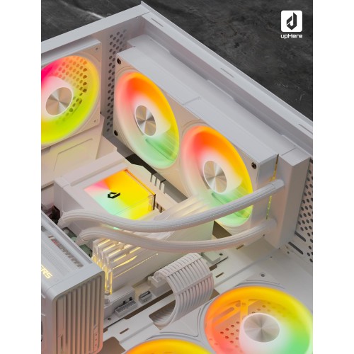 upHere E240TC 240mm AIO Liquid CPU Cooler (White)