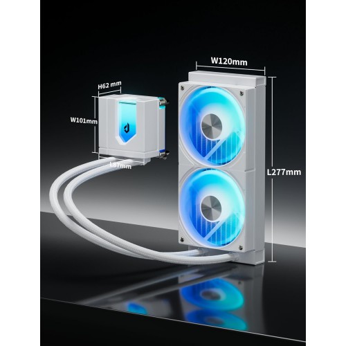 upHere E240TC 240mm AIO Liquid CPU Cooler (White)