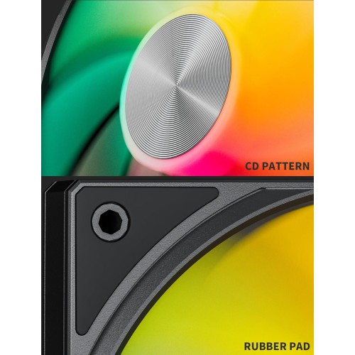 UpHere U3KC1 120mm ARGB Casing Fan (Black)