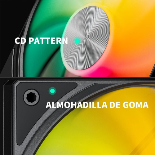 upHere U3KC3 ARGB All-in-One Casing Fan (Black)