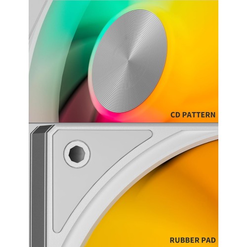 UpHere U3TC1 120mm ARGB Casing Fan (White)
