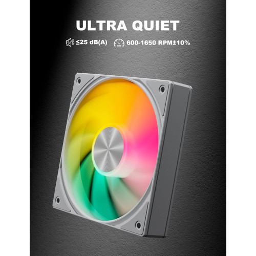 UpHere U3TC1 120mm ARGB Casing Fan (White)