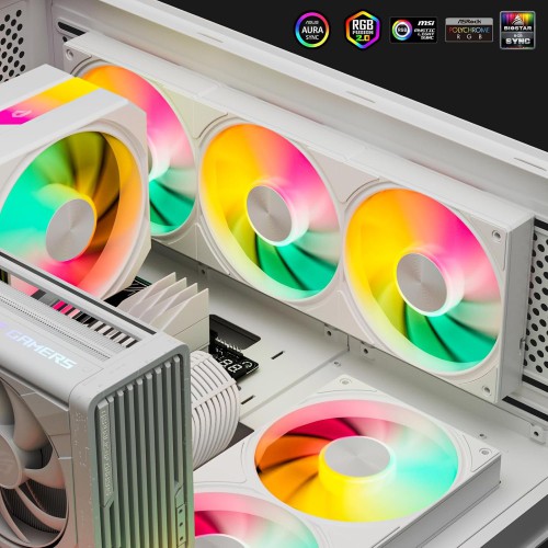 upHere U3TC3 ARGB All-in-One Casing Fan (White)