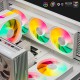 upHere U3TC3 ARGB All-in-One Casing Fan (White)