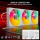 upHere U3TC3 ARGB All-in-One Casing Fan (White)